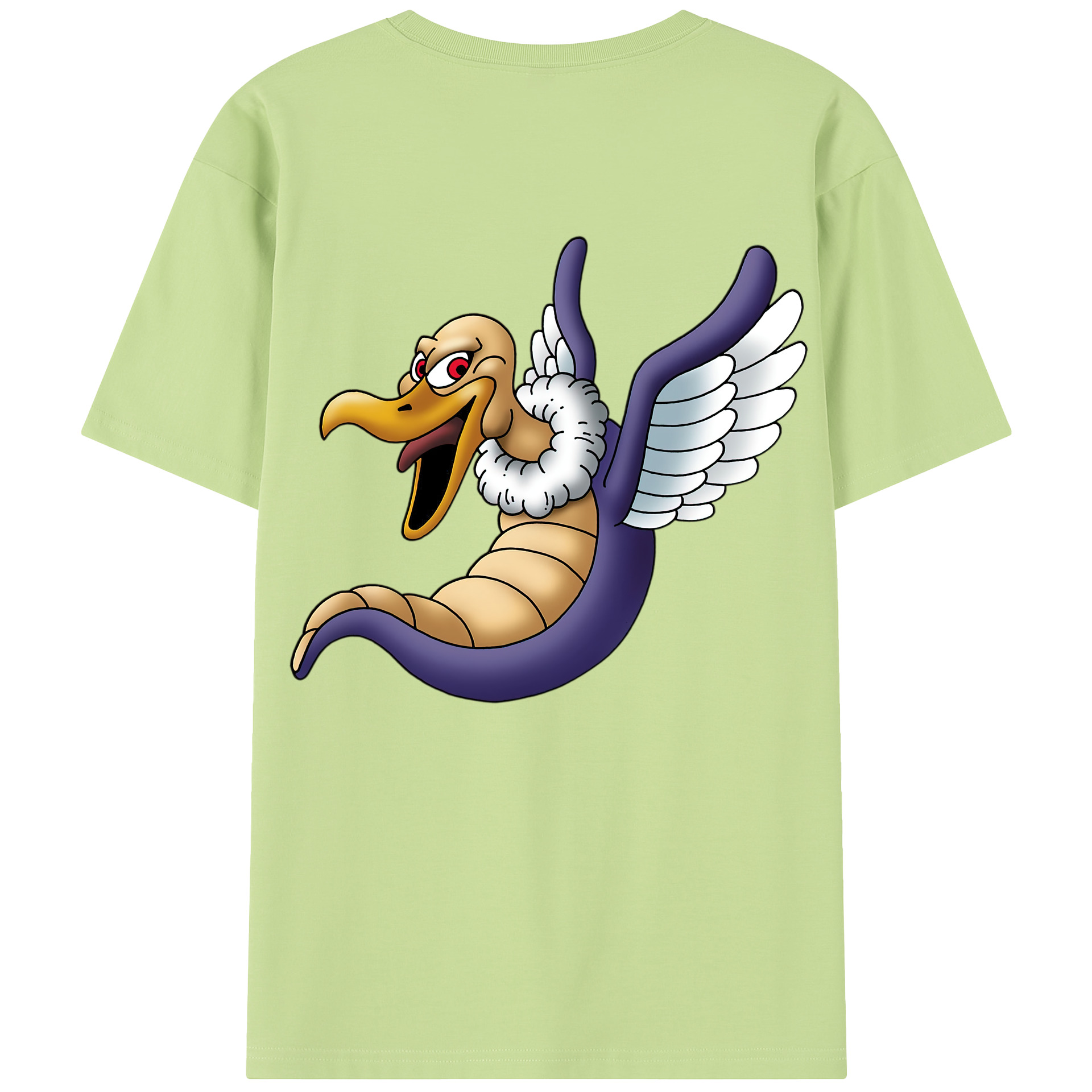 （画像用） ドラゴンクエスト Doragon Kuesuto Dragon Quest 綿100％半袖Tシャツ（背面プリント）